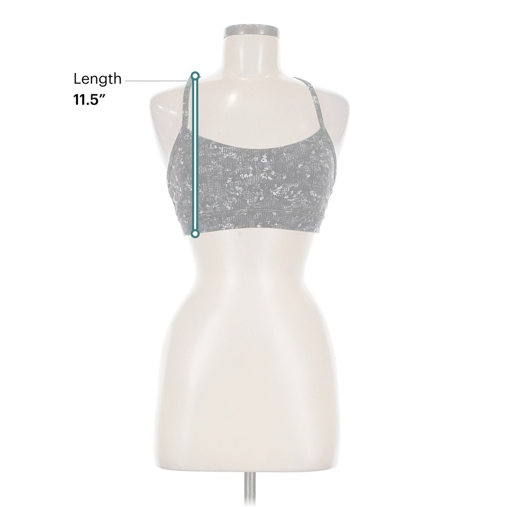 Lululemon Flow Y Bra Light Support Black White Digital Floral Print Size 8 - Picture 6 of 14